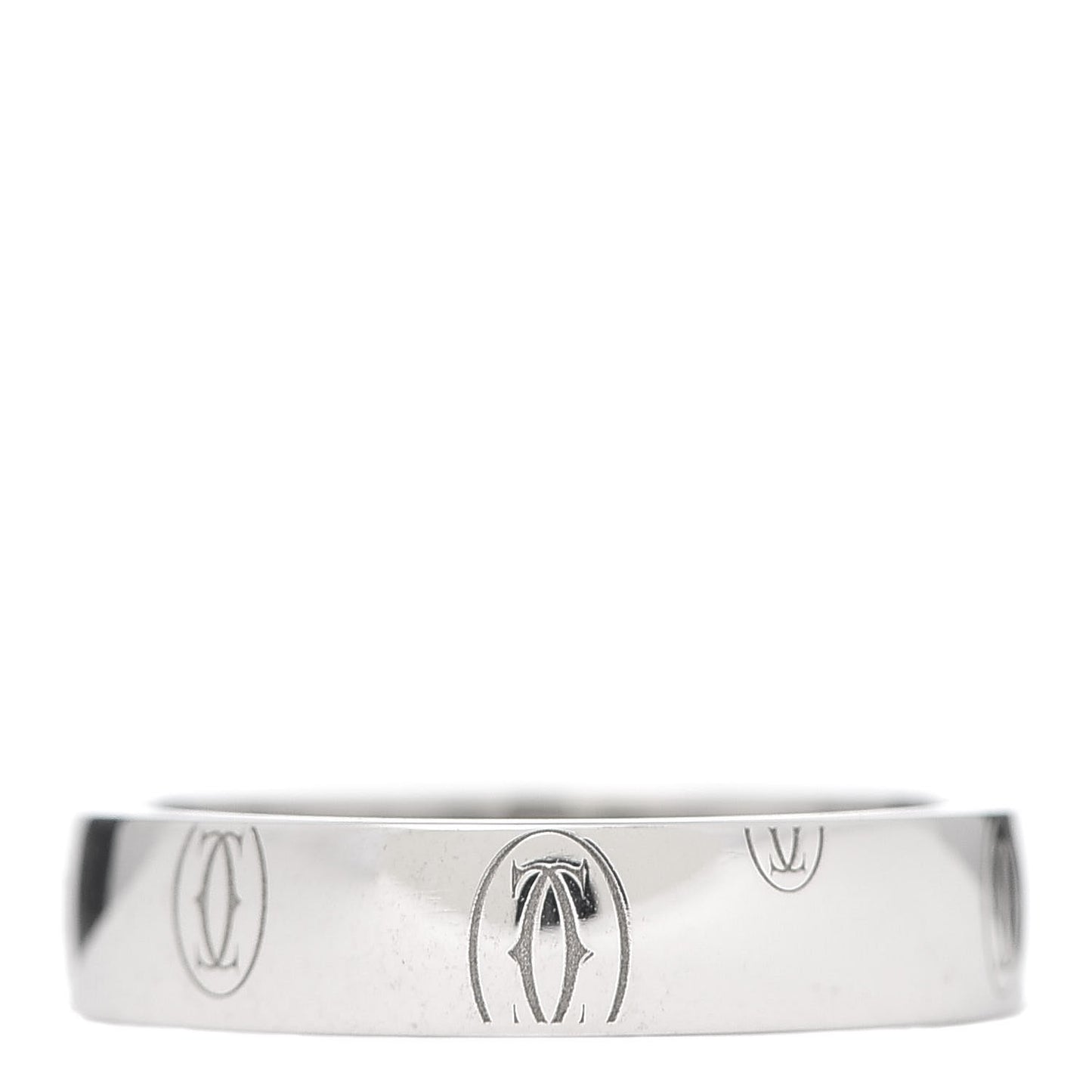Platinum Happy Birthday 4mm Band Ring 48 4.5