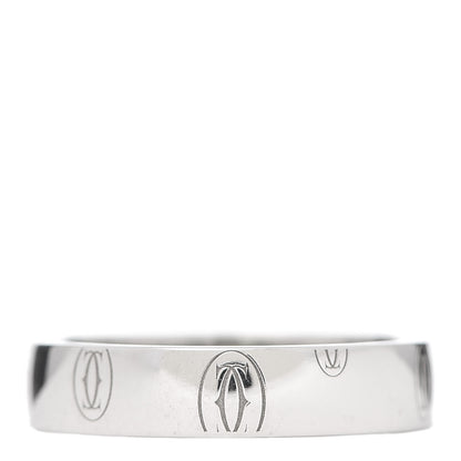 Cartier Platinum Happy Birthday 4mm Band Ring 48 4.5 1 of 4