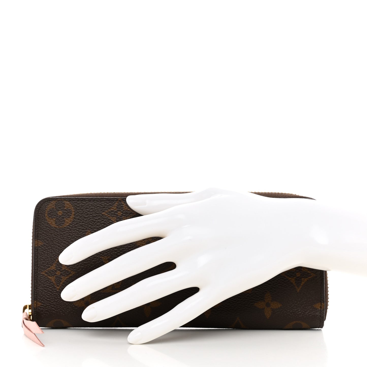 Monogram Clemence Wallet Rose Ballerine