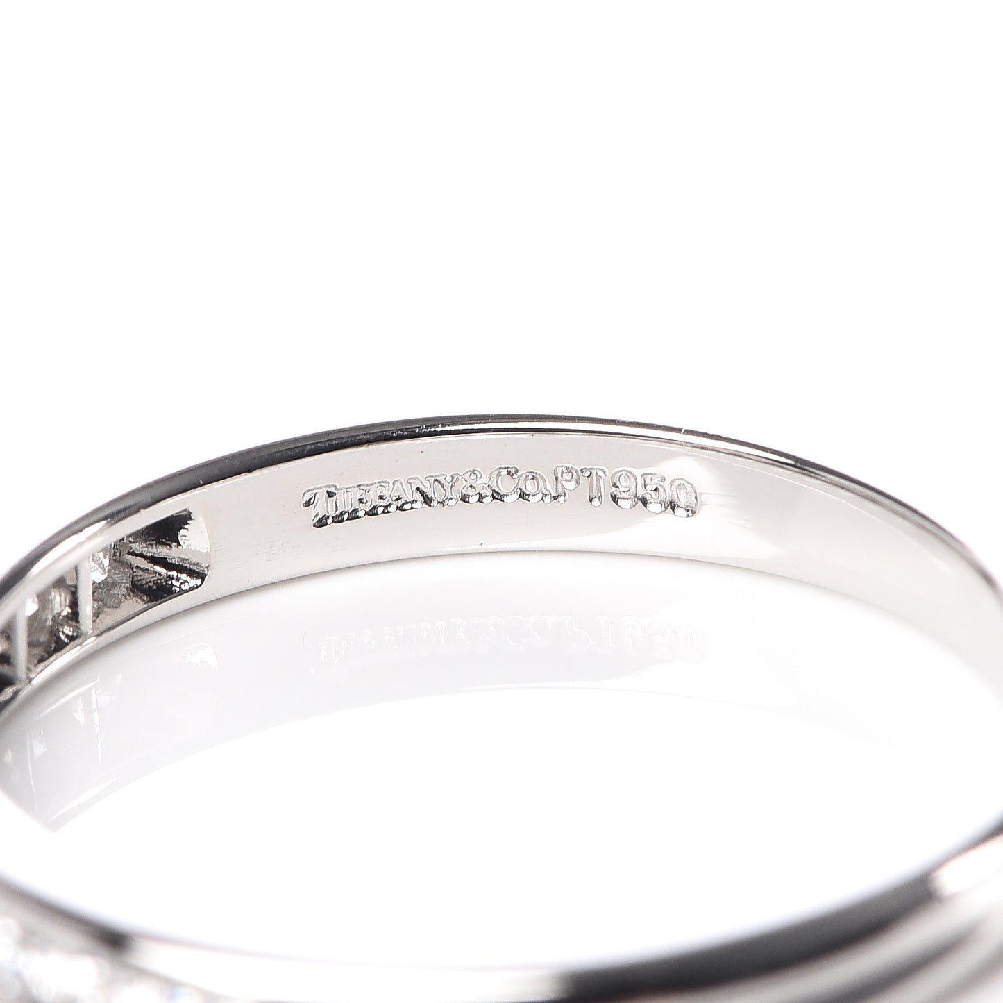 Platinum Diamond 2.5mm Half Circle Wedding Band Ring 50 5.5