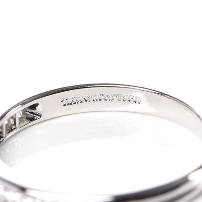 Tiffany Platinum Diamond 2.5mm Half Circle Wedding Band Ring 50 5.5 4 of 5