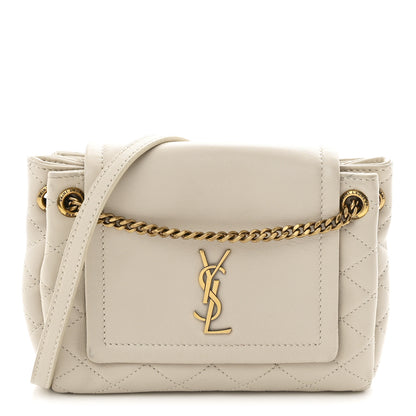 Saint Laurent Lambskin Quilted Monogram Mini Nolita Crema Soft 1 of 10