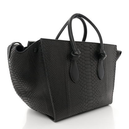 Celine Snakeskin Small Tie Knot Tote Black 3 of 13