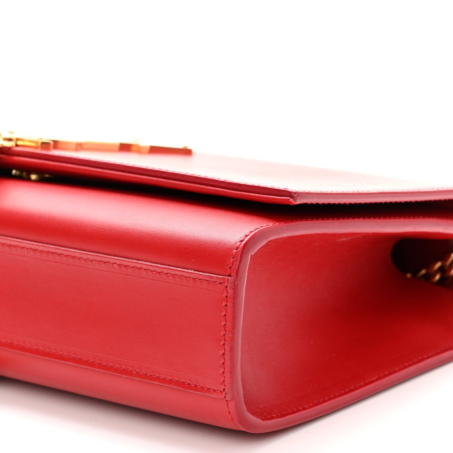 Smooth Calfskin Medium Classic Monogram Kate Tassel Satchel Lipstick Red