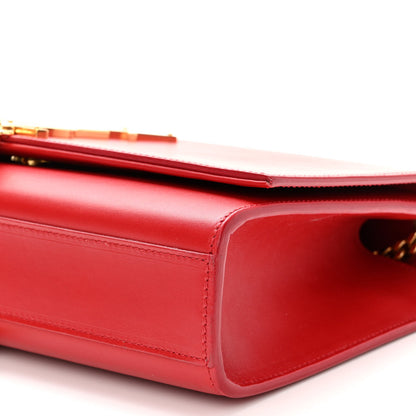 Saint Laurent Smooth Calfskin Medium Classic Monogram Kate Tassel Satchel Lipstick Red 9 of 9