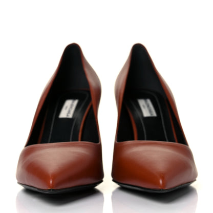 Balenciaga Calfskin Bistrot Pumps 38 Marron Fauve 2 of 10