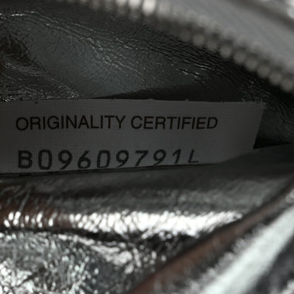 Bottega Veneta Metallic Lambskin Maxi Intrecciato Cassette Crossbody Bag Silver 7 of 10