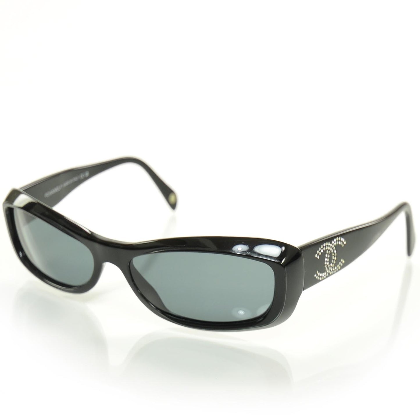 Crystal CC Logo Sunglasses 5095 B Black