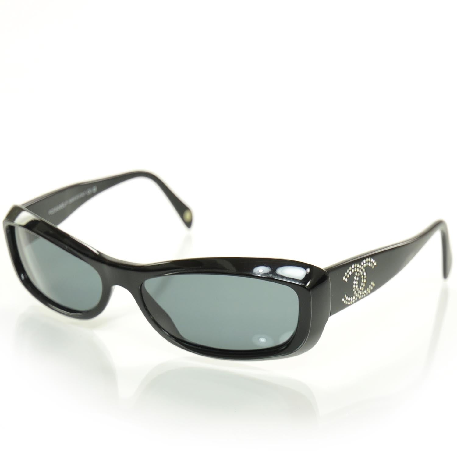 Chanel Crystal CC Logo Sunglasses 5095 B Black 1 of 8