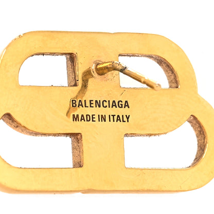 Balenciaga Metal BB Logo Earrings Gold 4 of 5