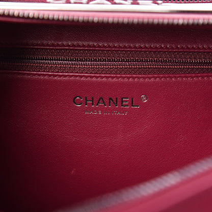 Chanel Lambskin Quilted Medium Trendy CC Bowling Bag Dark Pink 9 of 13