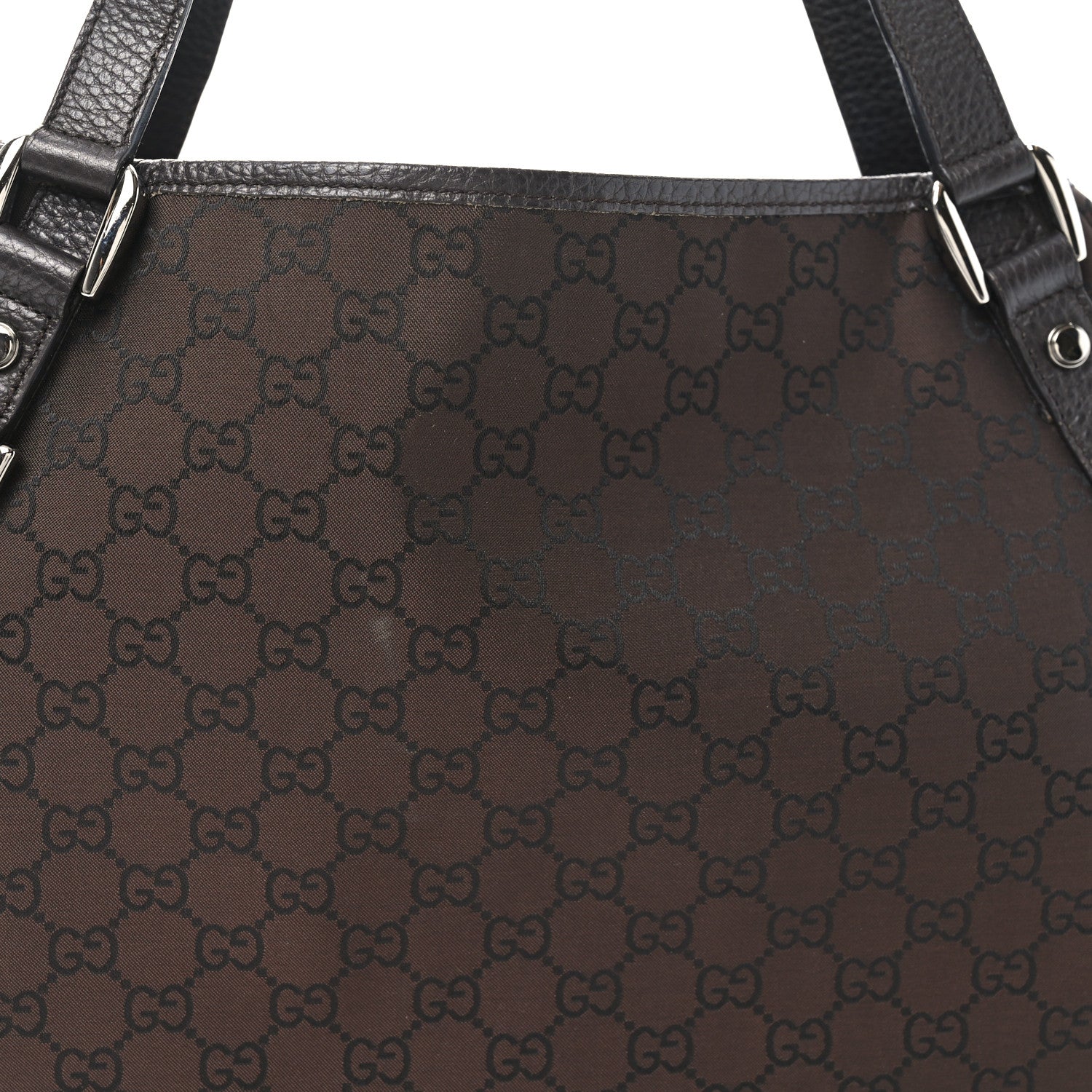 Gucci Nylon Monogram Medium Abbey Shoulder Bag Brown 8 of 10