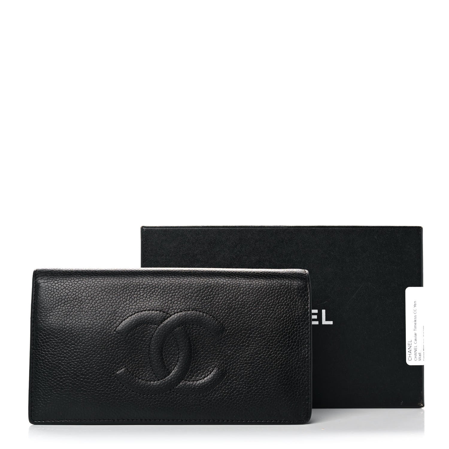 Chanel Caviar Timeless CC Yen Wallet Black 10 of 10