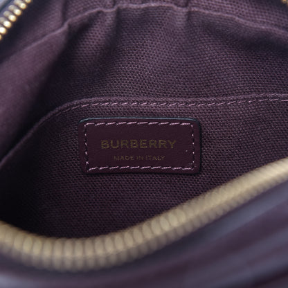 Burberry Calfskin Embossed Monogram Camera Chain Bag Dark Burgundy 8 of 9