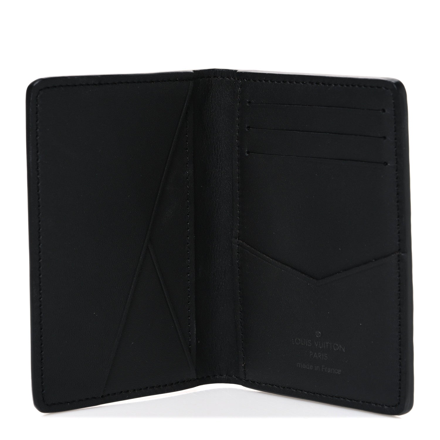 Louis Vuitton Calfskin Monogram Shadow Pocket Organizer Black 5 of 8