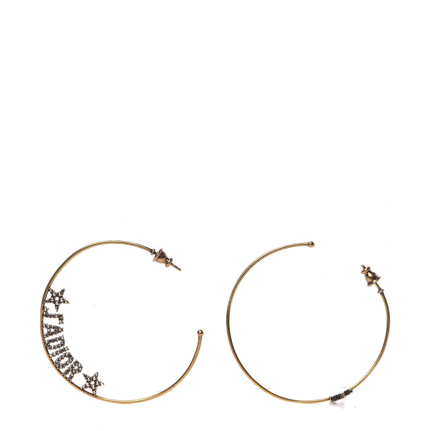 Metal J'Adior Hoop Earrings Aged Gold