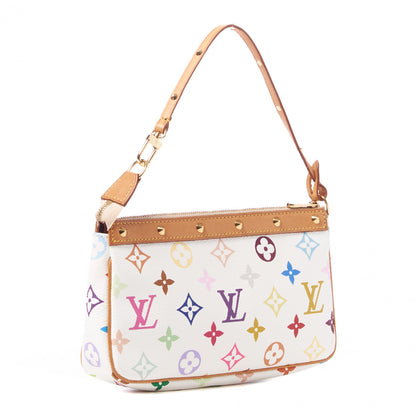 Louis Vuitton Monogram Multicolor Pochette Accessories White 2 of 7