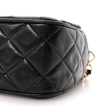 Chanel Lambskin Quilted Tassel Camera Case Black Black 11 of 12