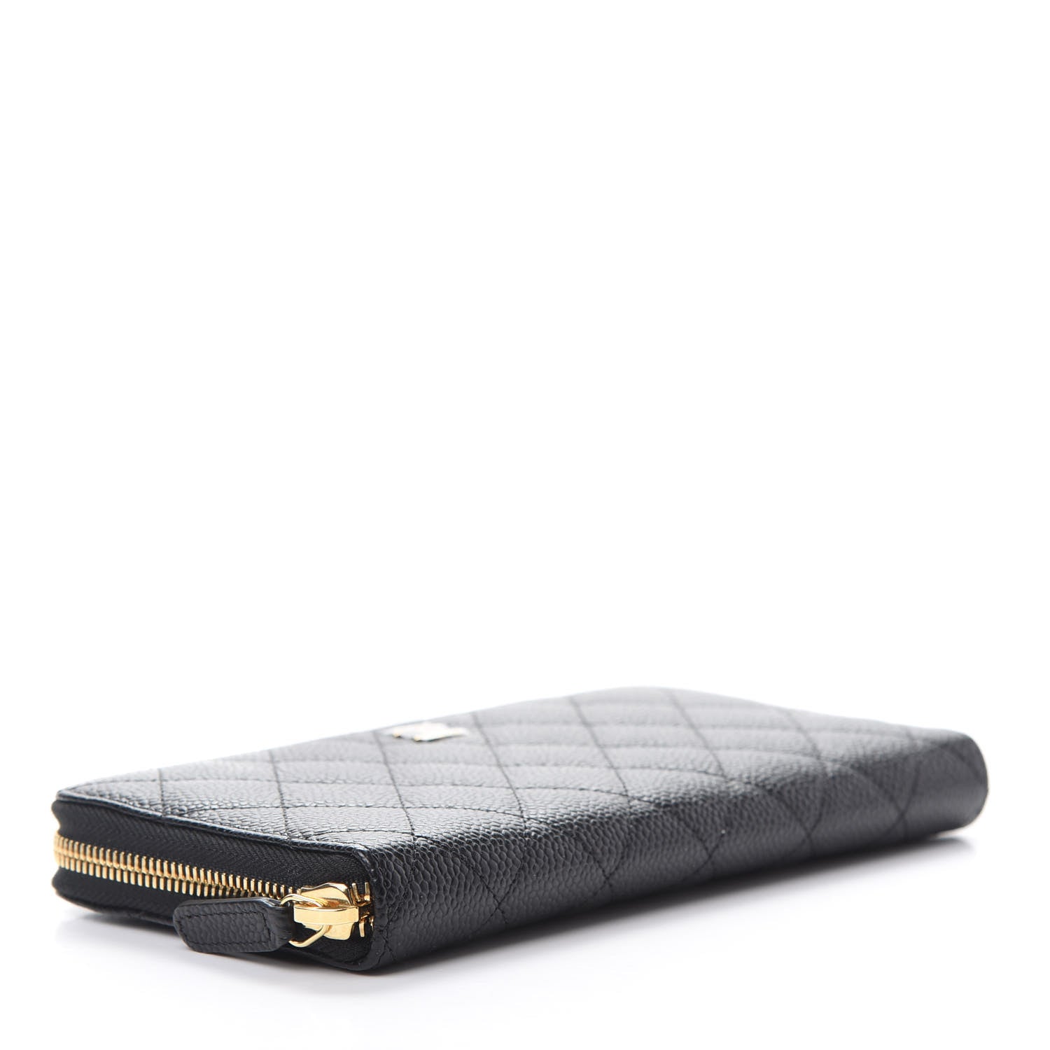 Chanel Caviar Quilted Large Gusset Zip Around Wallet Black 4 of 8