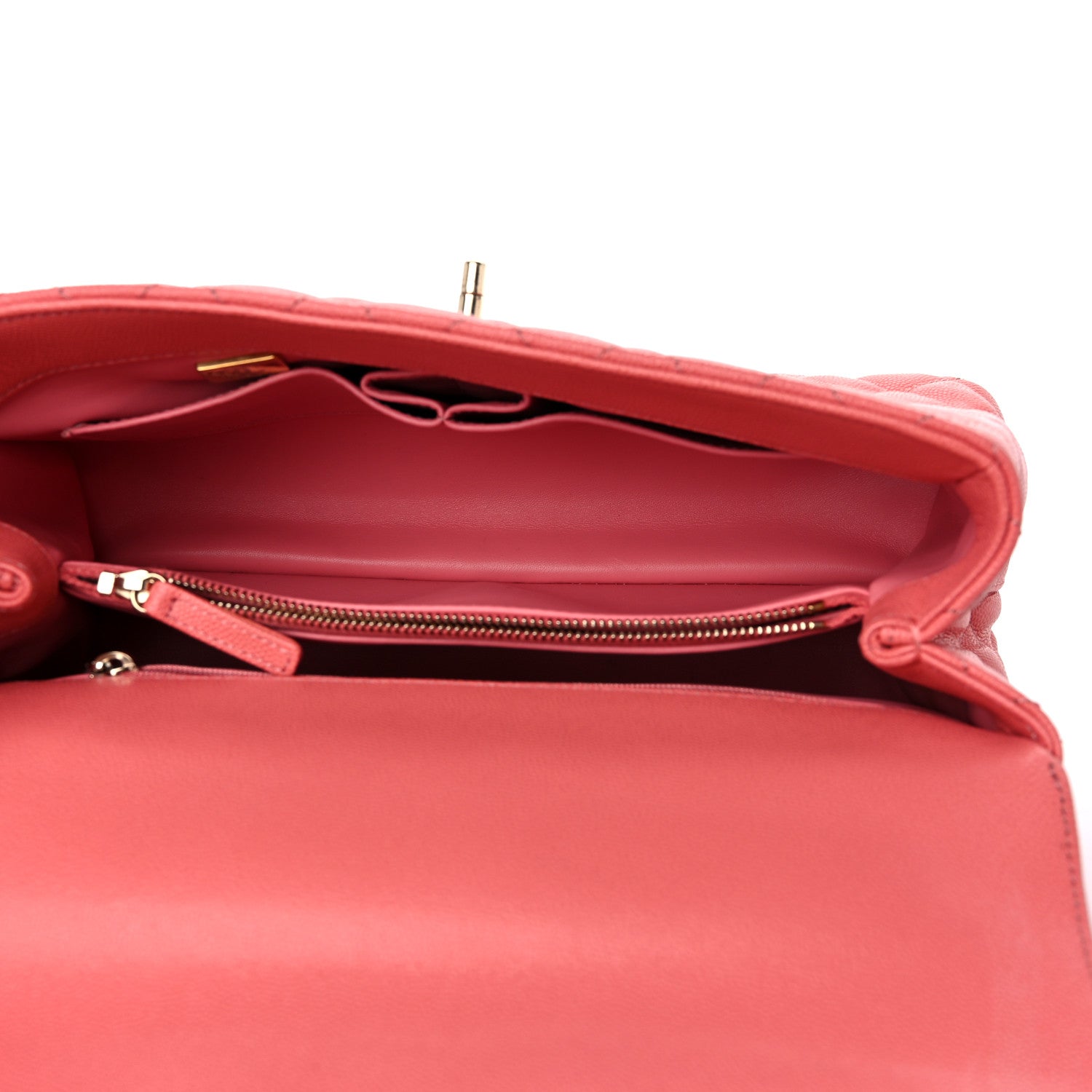 Chanel Caviar Quilted Small Coco Handle Flap Pink 5 of 12