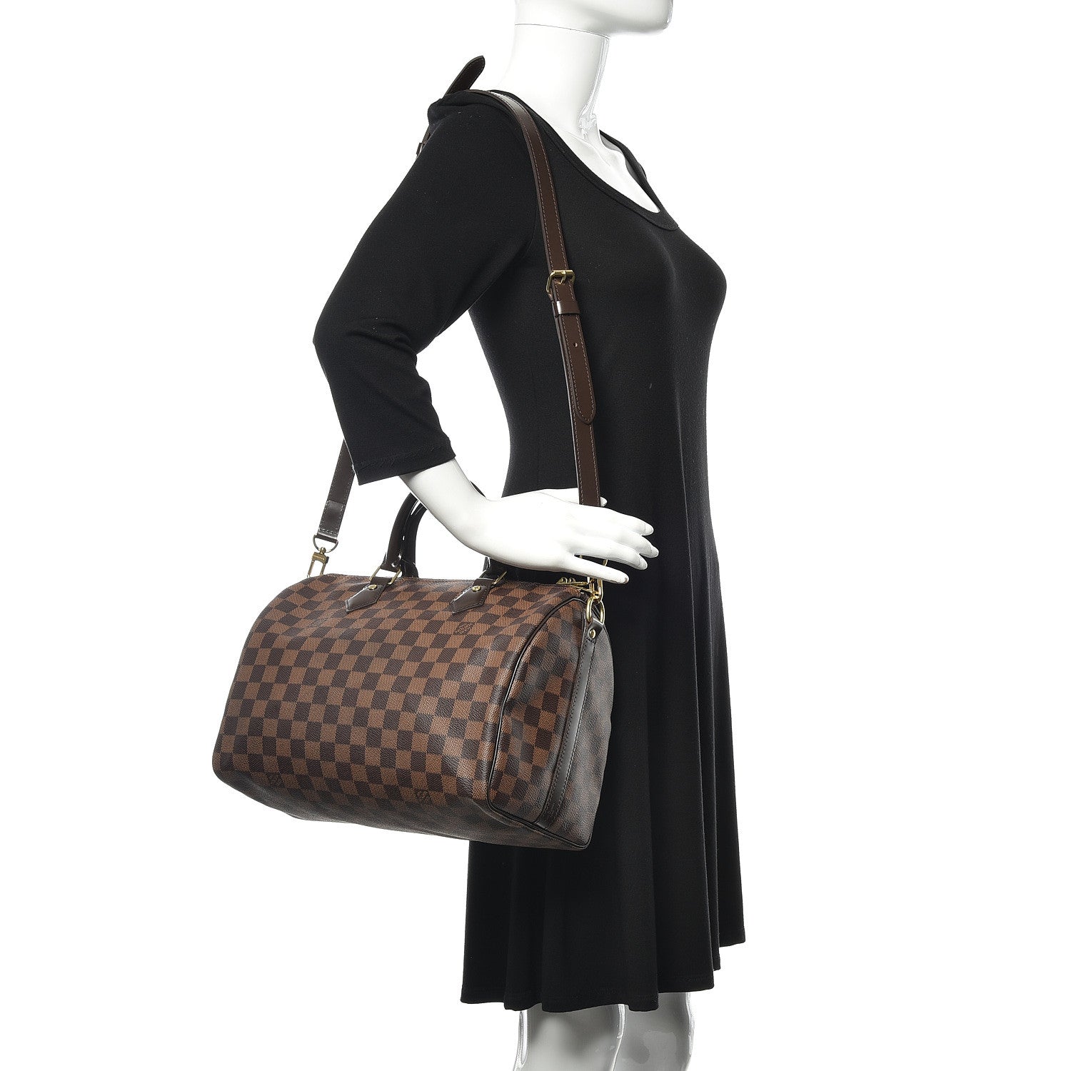 Louis Vuitton Damier Ebene Speedy Bandouliere 30 2 of 14