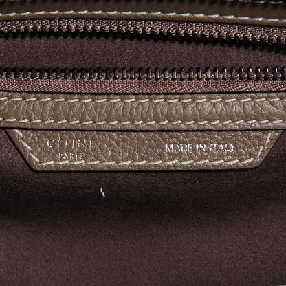 Celine Drummed Calfskin Micro Luggage Souris 6 of 9