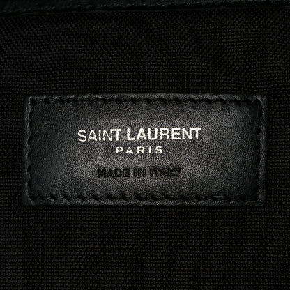 Saint Laurent Canvas Signature Embroidered City Backpack Black 6 of 12