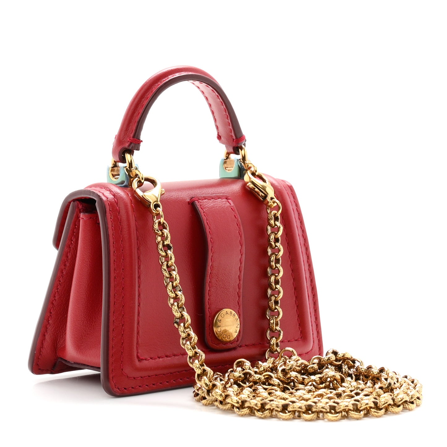 Nappa Micro Devotion Envelope Top Handle Bag Red