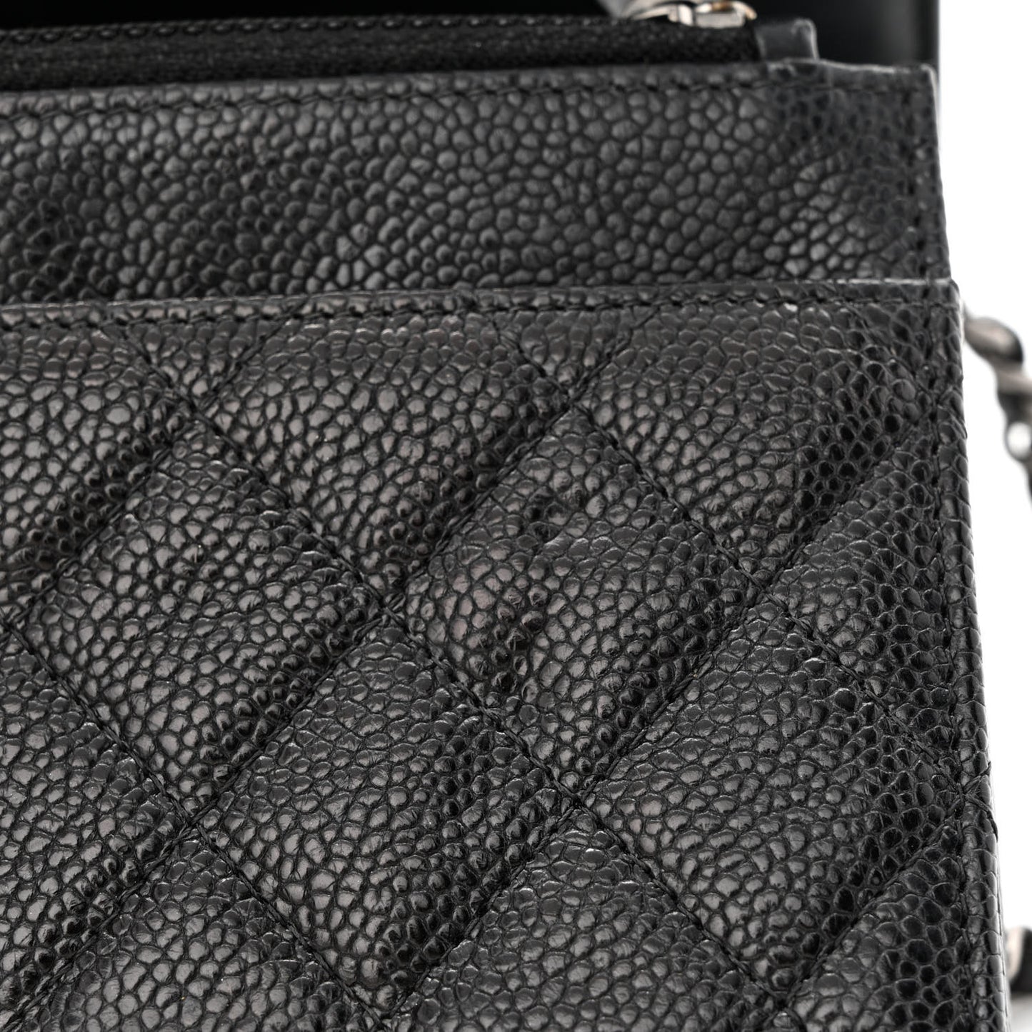 Caviar Quilted Boy Wallet On Chain WOC Black