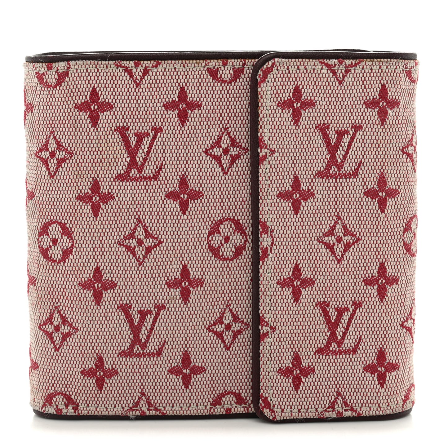 Mini Monogram Lin Compact Wallet Cherry