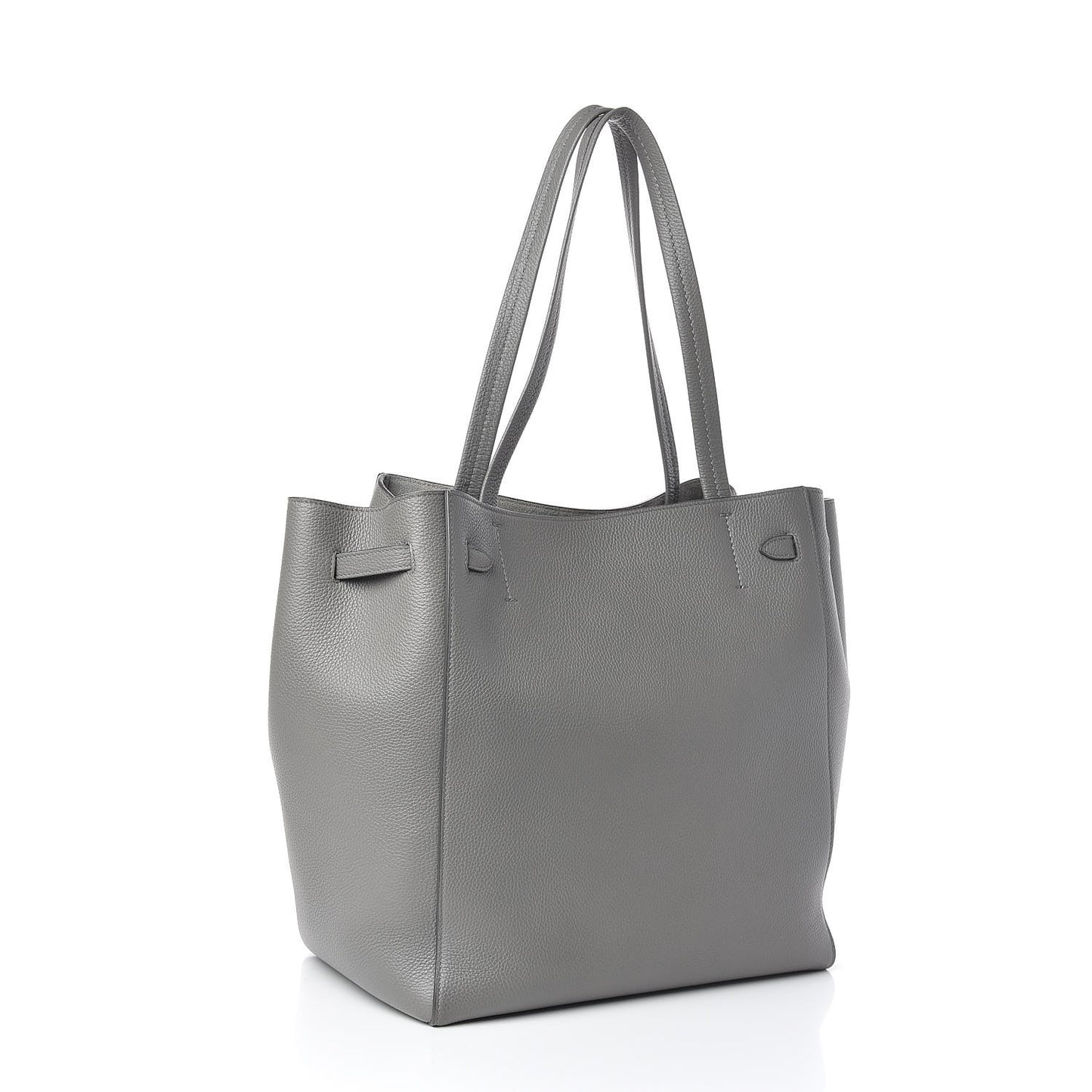 Soft Grained Calfskin Small Belt Cabas Phantom Medium Grey