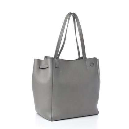 Celine Soft Grained Calfskin Small Belt Cabas Phantom Medium Grey 3 of 10