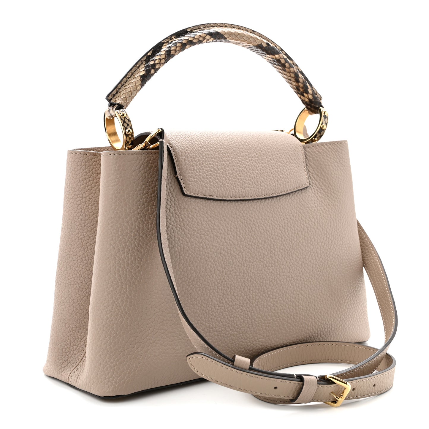 Taurillon Snakeskin Capucines PM Galet