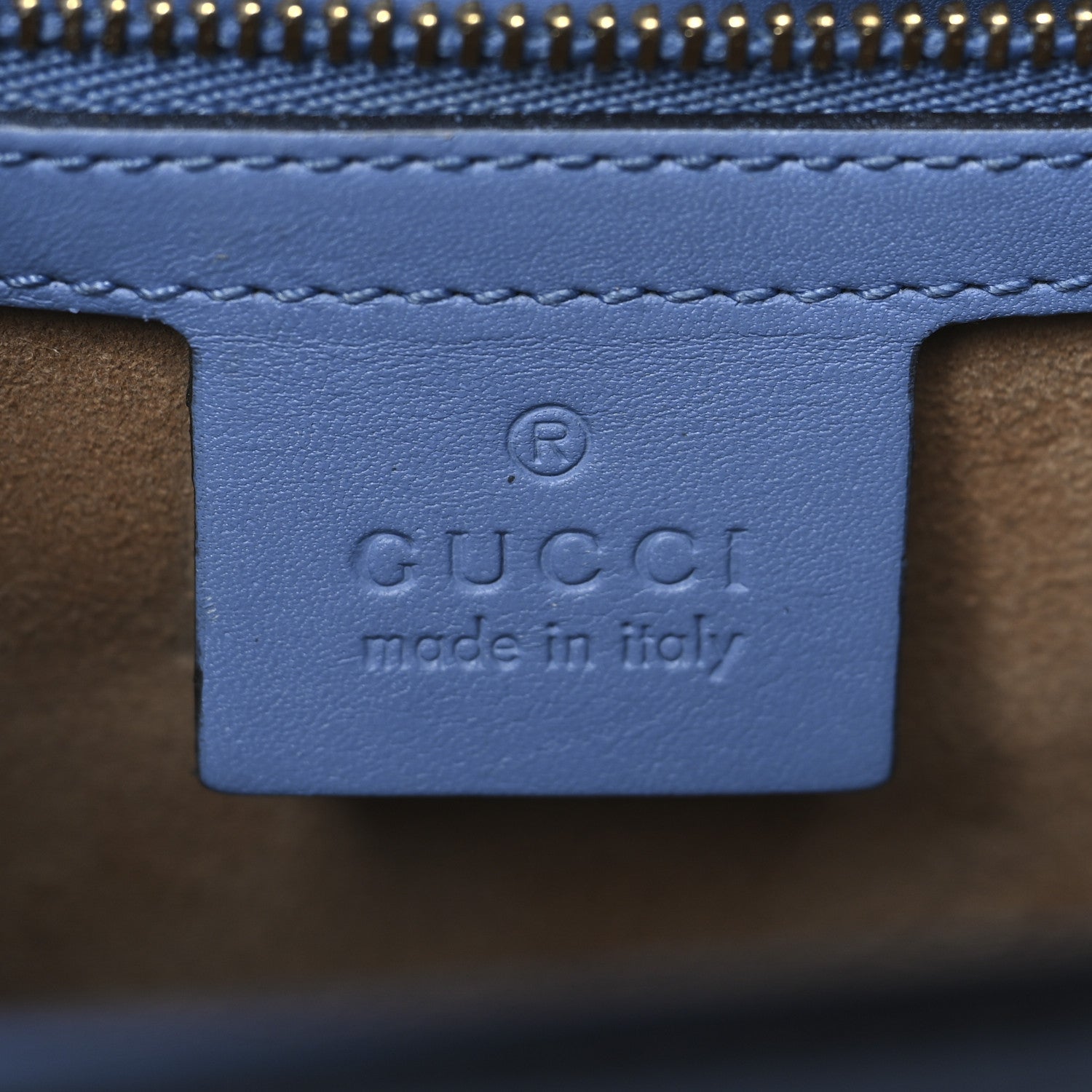 Gucci Calfskin Small Sylvie Shoulder Bag Clear Sky Blue 6 of 10