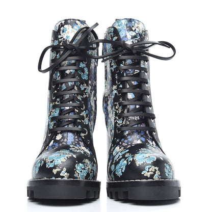 Louis Vuitton Calfskin Floral Star Trail Ankle Boots 37 Black 2 of 6