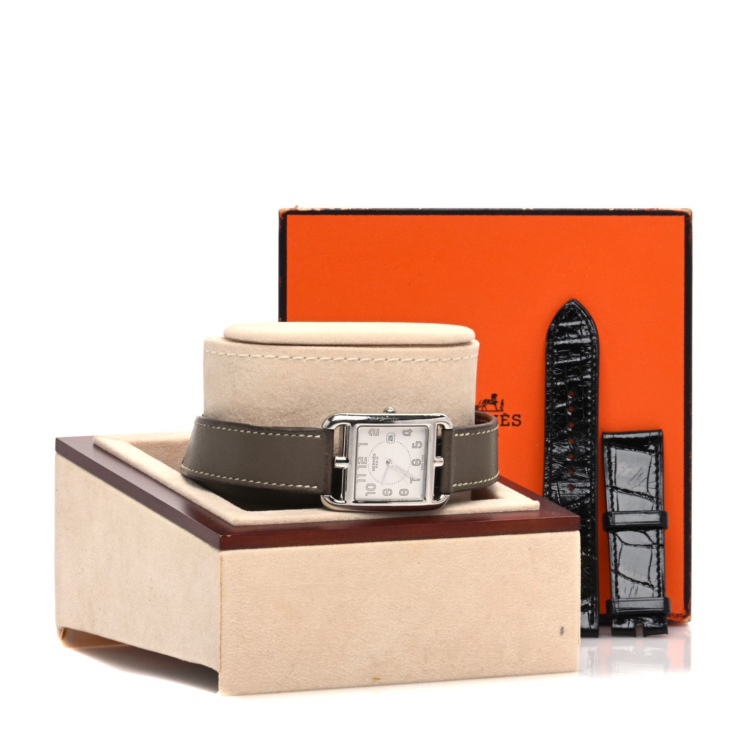 Stainless Steel Swift 29mm Cape Cod Double Tour Quartz Watch Etoupe