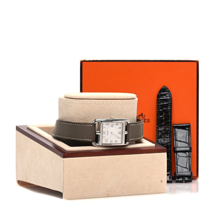 Hermes Stainless Steel Swift 29mm Cape Cod Double Tour Quartz Watch Etoupe 5 of 5