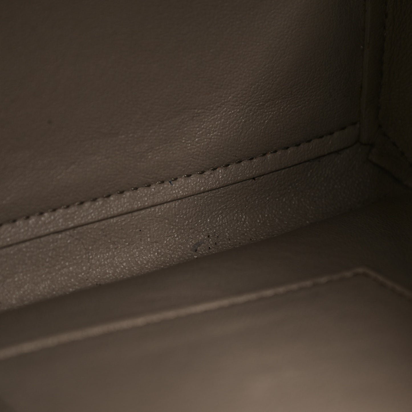 Crisped Calfskin Medium Edge Shoulder Bag Light Taupe