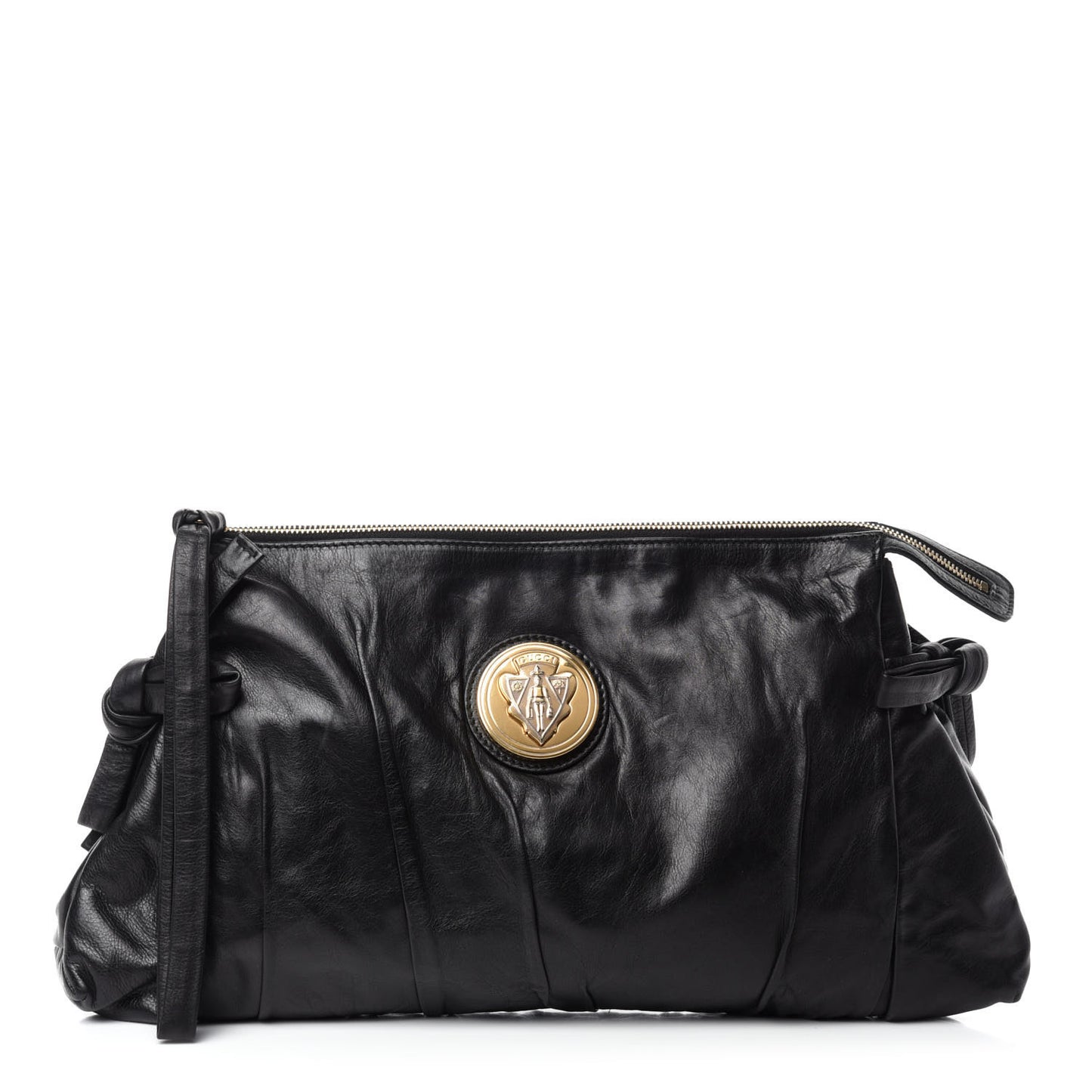Calfskin Hysteria Large Clutch Black
