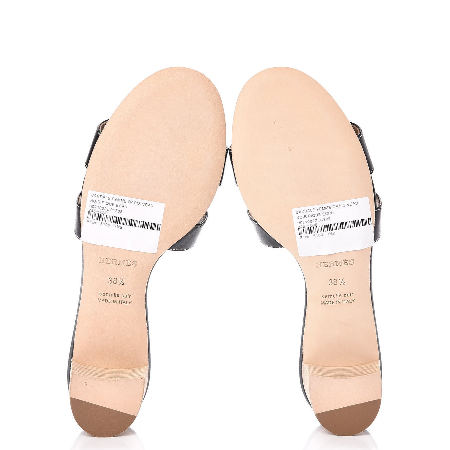 Calfskin Oasis Sandals 38.5 Black