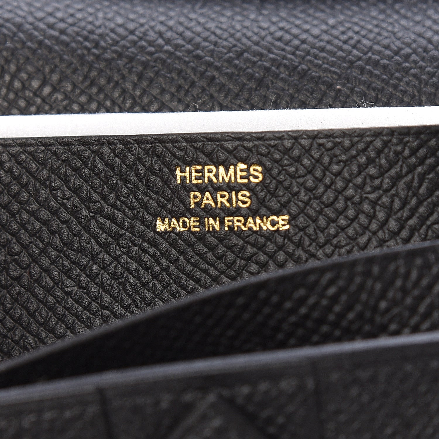 Hermes Epsom Bearn Gusset Wallet Black 6 of 8