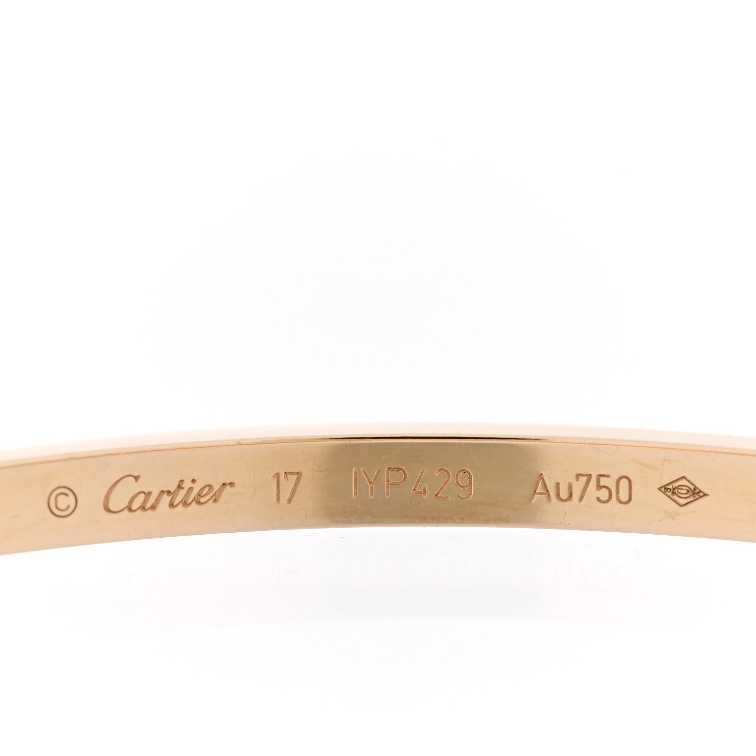 Cartier 18K Yellow Gold Small LOVE Bracelet 17 3 of 5