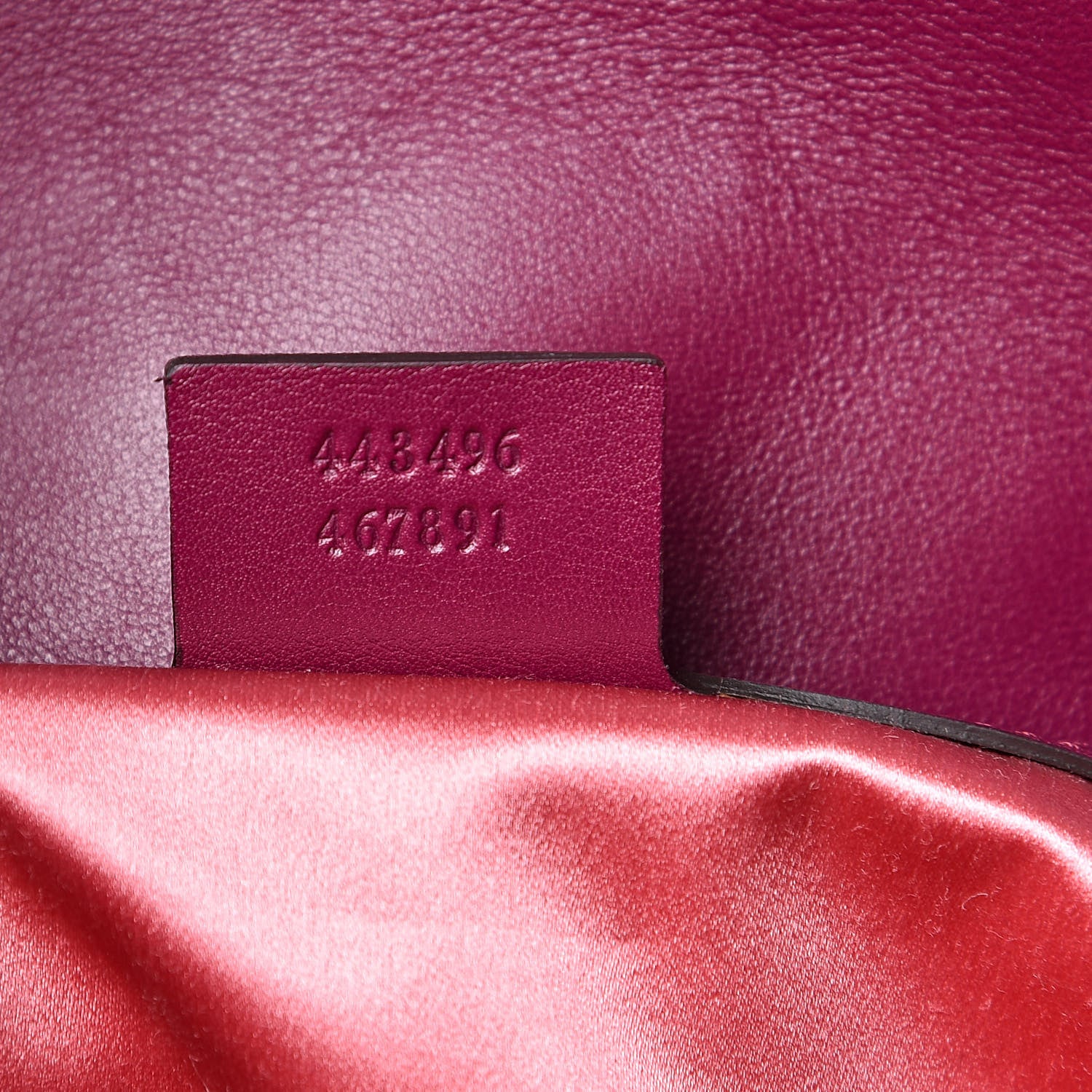 Gucci Velvet Matelasse Medium GG Marmont Shoulder Bag Fuchsia Violet Cyclamen 7 of 13