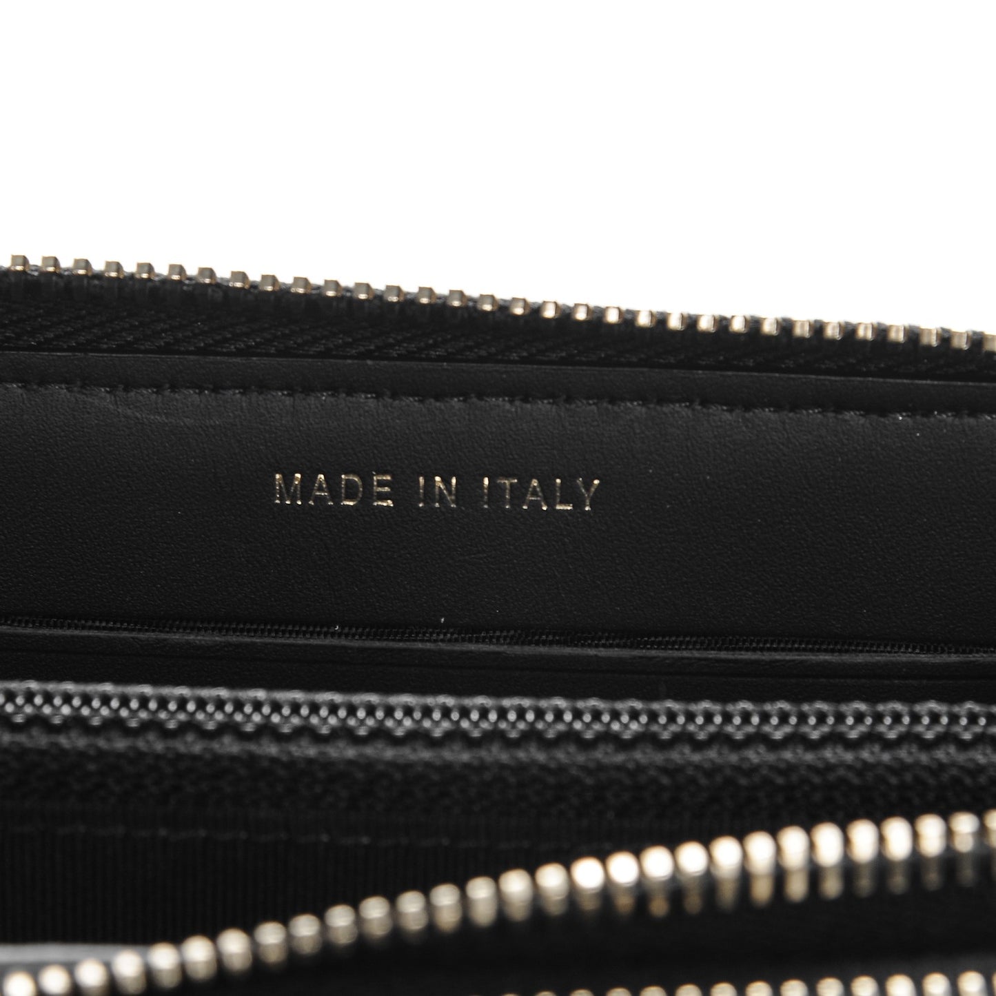 Caviar Quilted Large Gusset Double Zip Around Wallet Black