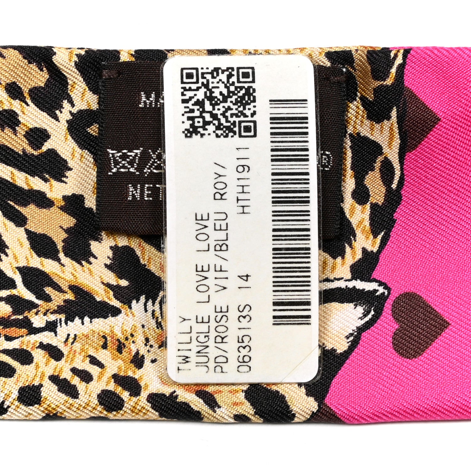 Hermes Silk Jungle Love Love Twilly Rose Vif Bleu Roy 4 of 4