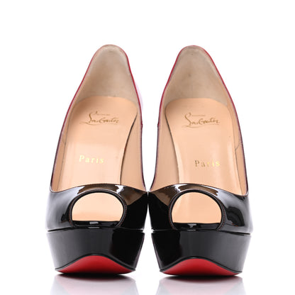 Christian Louboutin Patent Degrade Altanana 140 Pumps 37.5 Black Red 2 of 10