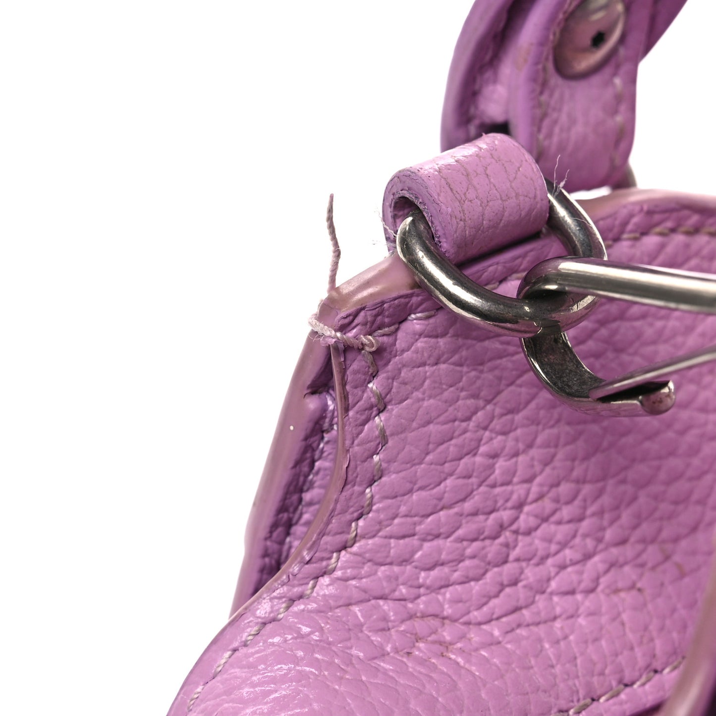 Grained Calfskin Neo Classic Silver Hardware Mini City Lilac