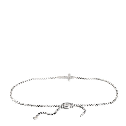David Yurman Sterling Silver Diamond Petite Pave Cross Bracelet 3 of 4