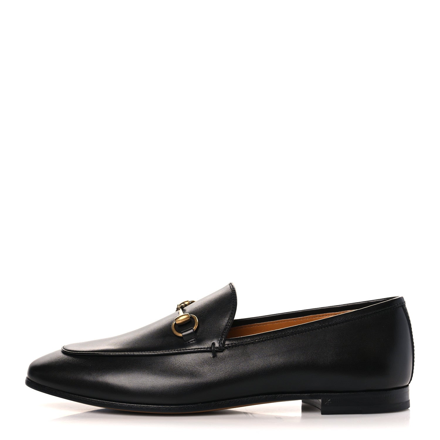 Gucci Calfskin Womens Jordaan Loafers 39.5 Black 1 of 8