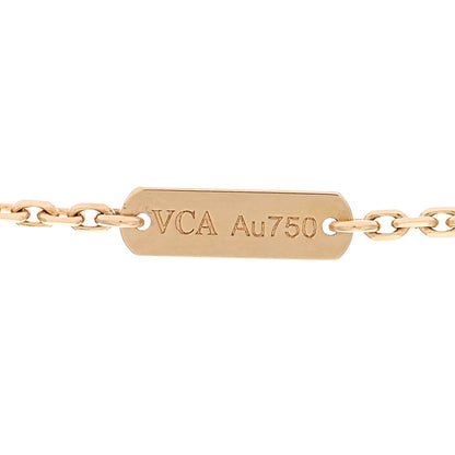 Van Cleef & Arpels 18K Yellow Gold Mother of Pearl Vintage Alhambra Pendant Necklace 5 of 6